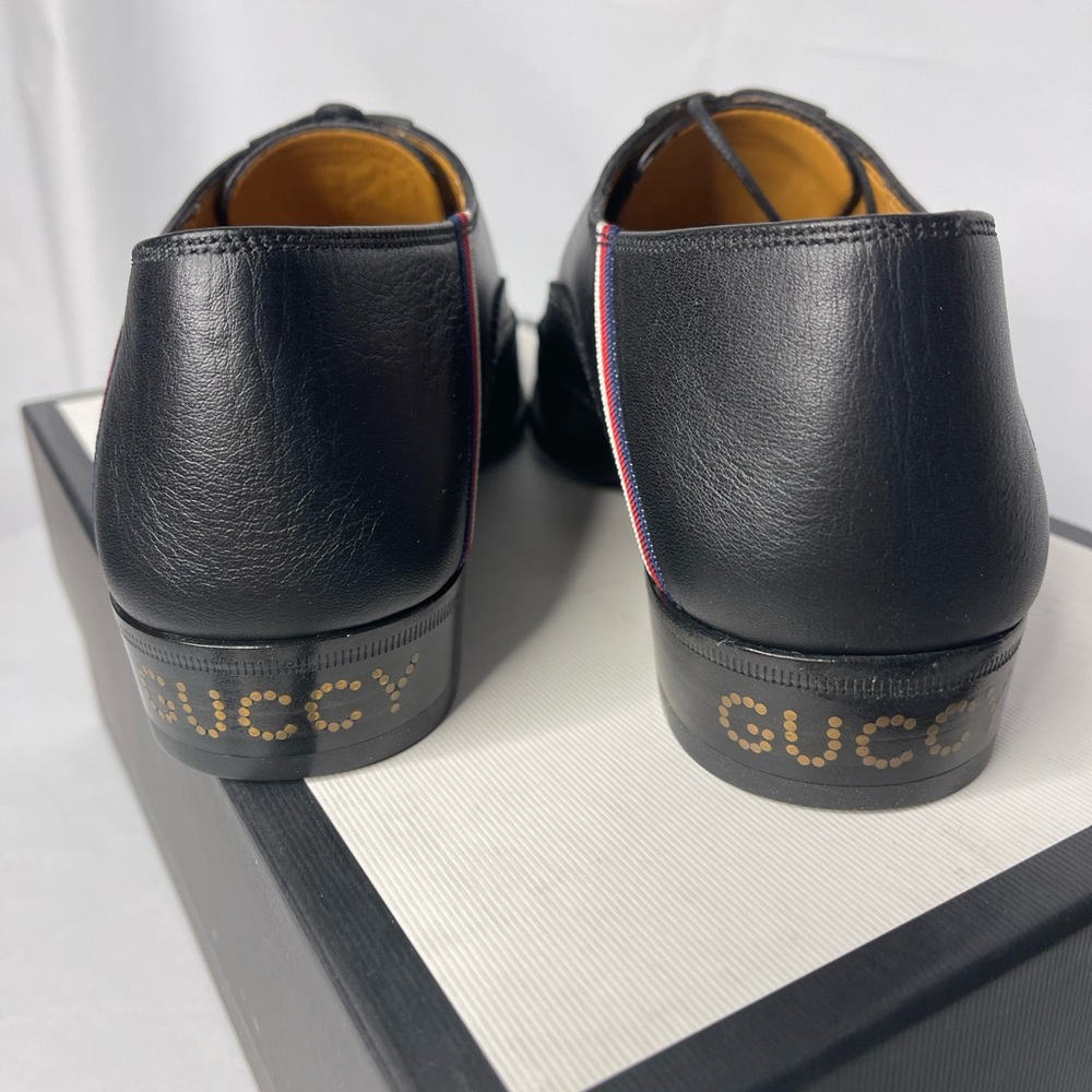 $890 Gucci men’s size 6G= US 7 soft heels Oxford shoes new in box - Picture 8 of 15